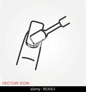 Nail care icon. Pedicure and manicure equipment. Isolated vector illustrations Stock Vector