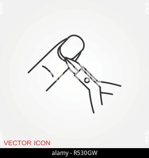 Nail care icon. Pedicure and manicure equipment. Isolated vector illustrations Stock Vector