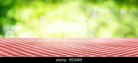 tablecloth with spring background Stock Photo