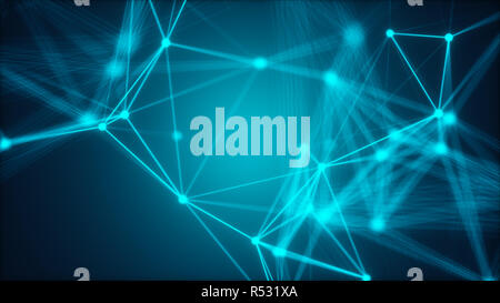Abstract connected dots. Technology concept Stock Photo