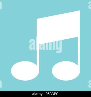 Bar musical note icon. Flat illustration of bar musical note vector icon for web design Stock Vector
