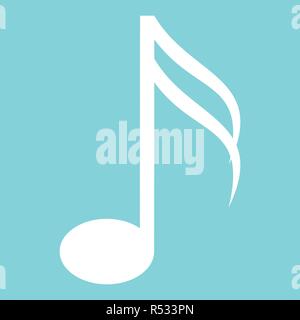 Sixteenth music note icon. Flat illustration of sixteenth music note vector icon for web design Stock Vector