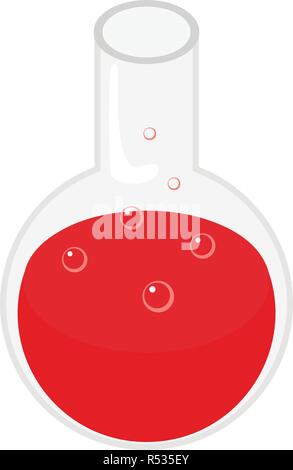 Red potion icon. Isometric of red potion vector icon for web design isolated on white background Stock Vector