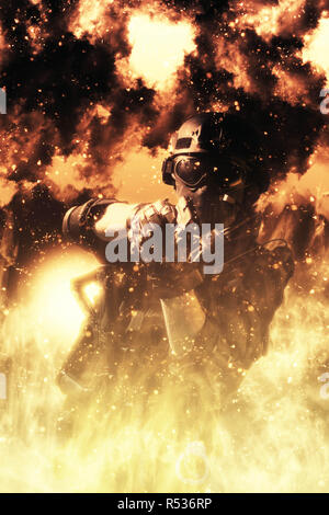 special forces soldier police, swat team member Stock Photo
