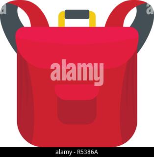 Small backpack icon. Flat illustration of small backpack vector icon for web design Stock Vector