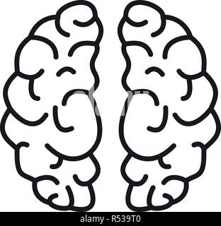 Artificial brain icon. Outline artificial brain vector icon for web design isolated on white background Stock Vector