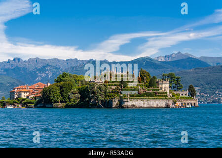 Lake Maggiore, Italy, July 9, 2012: Isola Bella, one of the three principal Borromean Islands. Stock Photo