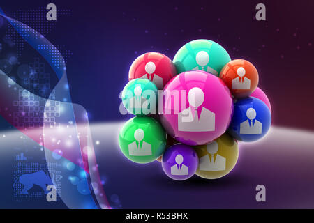 Social network concept Stock Photo