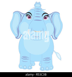 Vector illustration of Cartoon Elephant Stock Photo