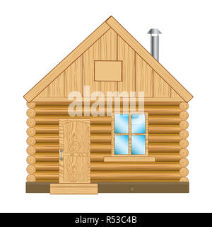 Wooden Log Cabin House Isolated Stock Photo - Alamy