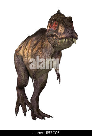 3D Rendering Dinosaur Tyrannosaurus on White Stock Photo