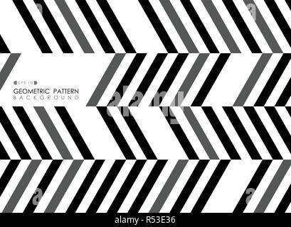 Abstract of stripe line black gray white pattern op art background, vector eps10 Stock Vector