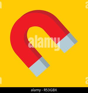 Scientific magnet icon. Flat illustration of scientific magnet vector icon for web design Stock Vector