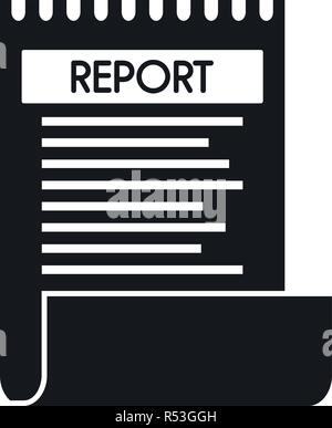 Expense report icon. Simple illustration of expense report vector icon ...