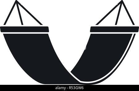 Rest hammock icon. Simple illustration of rest hammock vector icon for web design isolated on white background Stock Vector