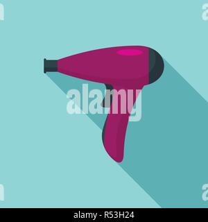 Hair dryer icon. Flat illustration of hair dryer vector icon for web design Stock Vector