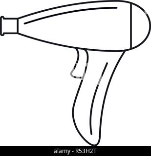 Hair dryer icon. Outline hair dryer vector icon for web design isolated on white background Stock Vector