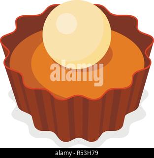 Chocolate candy icon. Isometric of chocolate candy vector icon for web design isolated on white background Stock Vector