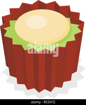 Choco pancake icon. Isometric of choco pancake vector icon for web design isolated on white background Stock Vector