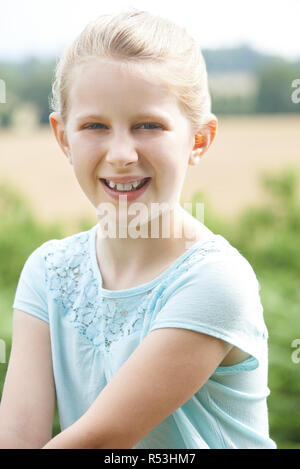 natural portrait of a happy girl Stock Photo - Alamy