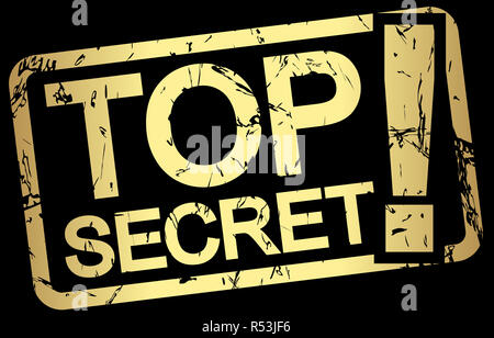 gold stamp top secret! Stock Photo