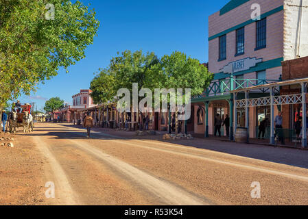 Historic Allen street in Tombstone, Arizona Stock Photo