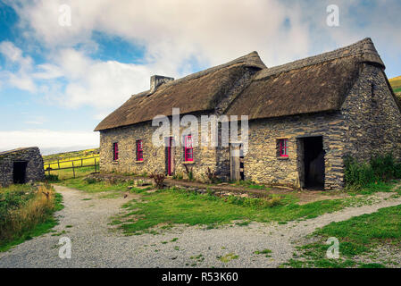 Slea Head Famine Cottages in Ireland Stock Photo