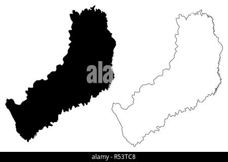 Misiones (Region of Argentina, Argentine Republic, Provinces of Argentina) map vector illustration, scribble sketch Misiones Province map Stock Vector