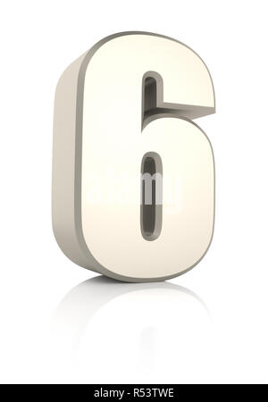 3D rendering concrete number 6 six. 3D render Illustration Stock Photo ...