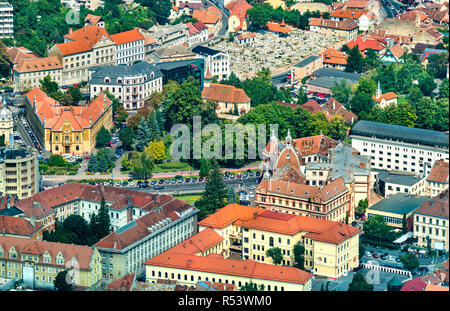 Aerial view of Brasov in Romania Stock Photo