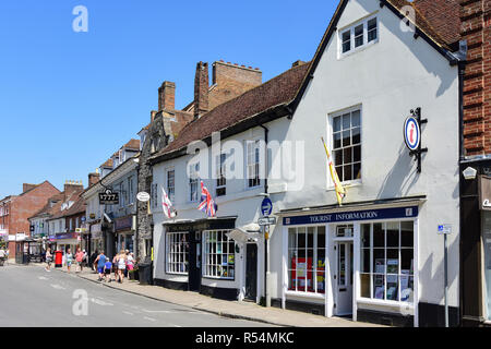 Tourist Information Office and Priest's House Museum, High Street, Wimborne Minster, Dorset, England, United Kingdom Stock Photo