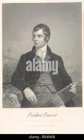 Robert Burns. Portrait Gallery of eminent Men and Women ... New York, 1872-74. Robert Burns (1759-1796). Scottish poet and songwriter. Portrait from the original painting by Chappel in the possession of the publishers.   . Source: 10604.g.10 volume I, 204. Language: English. Stock Photo