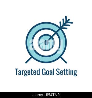2019 SMART Goals Vector graphic w various Smart goal keywords Stock Vector