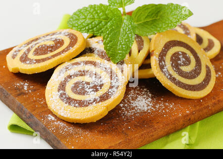sweet chocolate rolls Stock Photo