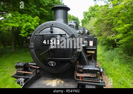 Steam engine train number 41313 running on the Isle of Wight steam ...