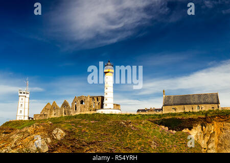 Panorama of lighthouse and ruin of monastery, Pointe de Saint Mathieu ...