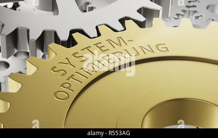 gears - system optimization Stock Photo