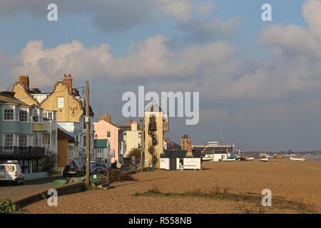 South Lookout and beach, Crag Path, Aldeburgh, Suffolk Coastal district, Suffolk, East Anglia, England, Great Britain, United Kingdom, UK, Europe Stock Photo