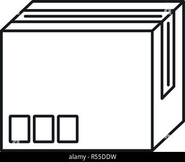 Carton box icon. Outline illustration of carton box vector icon for web design isolated on white background Stock Vector