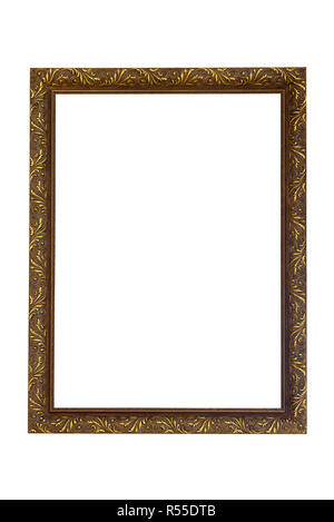 rectangle gilded picture frame Stock Photo