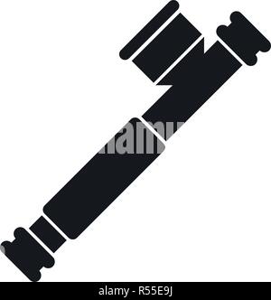 Marijuana smoke pipe icon. Simple illustration of marijuana smoke pipe vector icon for web design isolated on white background Stock Vector