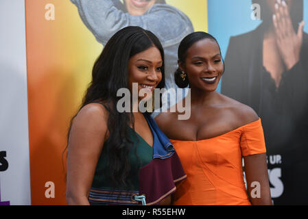 Tiffany Haddish and  Tika Sumpter attend 'Nobody's Fool' New York Premiere at AMC Lincoln Square Theater on October 28, 2018 in New York City. Stock Photo