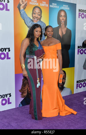 Tiffany Haddish and  Tika Sumpter attend 'Nobody's Fool' New York Premiere at AMC Lincoln Square Theater on October 28, 2018 in New York City. Stock Photo