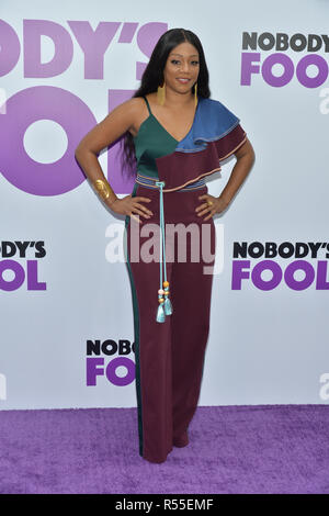 Tiffany Haddish attends 'Nobody's Fool' New York Premiere at AMC Lincoln Square Theater on October 28, 2018 in New York City. Stock Photo