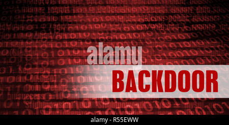 Backdoor Security Warning Stock Photo