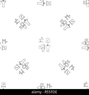 Toilet room pattern seamless vector repeat geometric for any web design Stock Vector