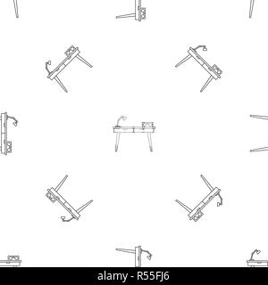 Work table pattern seamless vector repeat geometric for any web design Stock Vector