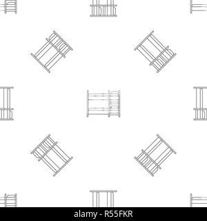 Double kid bed pattern seamless vector repeat geometric for any web design Stock Vector