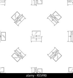 Tv home cinema pattern seamless vector repeat geometric for any web design Stock Vector