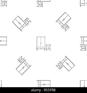 Wardrobe pattern seamless vector repeat geometric for any web design Stock Vector
